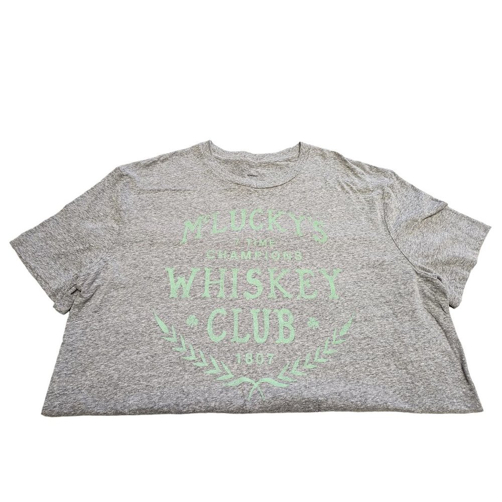 Light Gray McLucky's Whiskey Club Tee Shirt - Soft - XL - St.‎ Patricks Day